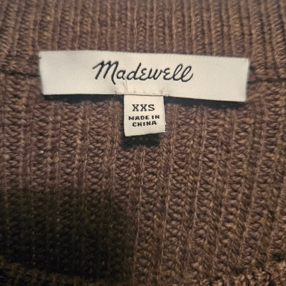 Madewell Crewneck Thompson Pocket Sweater Size XXS, Forest Green Pullover - Picture 3 of 7